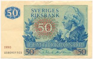 Svédország 1990. 50Kr T:III  Sweden 1990. 50 Kronor C:F