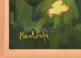 Mártonfi Benke Márta (1958-): Májusi fényben III., 2019. Olaj, farost, jelzett. Hátoldalán autográf ...