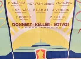 1958 Alföldi Nagycirkusz plakát, hajtott, kisebb szakadással, 70×50 cm