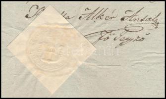 1841 Alkér Antal főjegyző által készített irat, szárazpecséttel