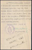 1942 Keresztes-Fischer Ferenc (1881-1948) a Kállay-kormány belügyminiszterének (1942-1944) saját kez...