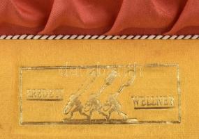 Wellner alpakka hatszemélyes evőeszköz készlet, eredeti dobozában, jó állapotban