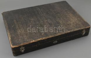 Wellner alpakka hatszemélyes evőeszköz készlet, eredeti dobozában, jó állapotban