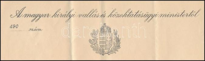 1912 Zichy János (1868-1944) második Khuen-Héderváry-kormány vallás- és közoktatásügy miniszterének ...