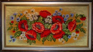 Virág gobelin keretben 90x50