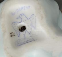 Aquincumi, Hollóházi és Bodrogkeresztúri porcelán figurák, 2 db kislány és 1 db kisfiú, mind kézzel ...