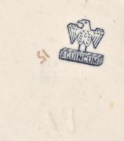 Herendi és Aquincumi mini porcelán tálkák, mindkettő kézzel festett, jelzett, az egyik peremén kopás...