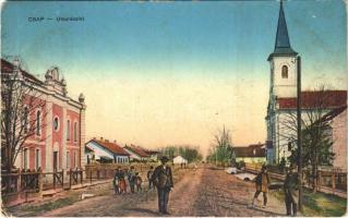 1915 Csap, Cop, Chop; utca részlet, templom, zsinagóga. Vasúti levelezőlapárusítás 8538. / street, church, synagogue (EM)