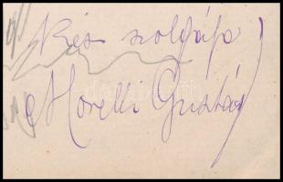 1882 Morelli Gusztáv (1848-1909) fametsző, illusztrátor saját kézzel írt levele id. Dörre Tivadar (1...