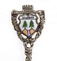 Ezüst(Ag) "Wilbad" díszkanál, jelzett, h: 11 cm, bruttó: 10,78 g