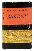 Vajkai Aurél: A Bakony néprajza. Bp., 1959, Gondolat, 176+4 p.+26 (fekete-fehér fotók) t. + 1 (kihajtható térkép) t. Kiadói félvászon-kötés, kiadói kissé szakadt papír védőborítóban. Megjelent 3200 példányban.