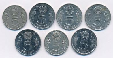 1971-1989. 5Ft (7xklf) T:2,2- Adamo F8.3, F8.4