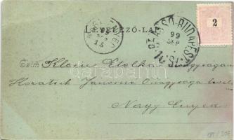 1899 (Vorläufer) Kolozsvár, Cluj; új megyeház este. Ferencz és Társa fényképészeti műterméből / new ...