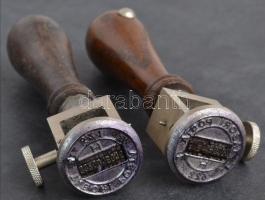 2 db tábori posta bélyegző, dobozban