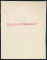 cca 1914-1918 Osztrák-magyar légballon fotója a felengedés alatt, német nyelvű felirattal, 'K.u...