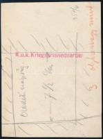 cca 1914-1918 Osztrák-magyar légvédelmi géppuska állás az Adrián, fotó, német nyelvű felirattal, hát...