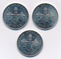 1994. 200Ft Ag "Deák" (3x) T:1- Adamo F13.1