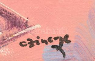 Czinege Zsolt (1964-): Tengerpart. Olaj, vászon, jelzett. 50×60 cm