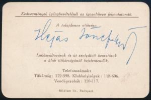 cca 1944 Magyar Vasúti és Hajózási Klub igazoló-jegye, 7x10,5 cm