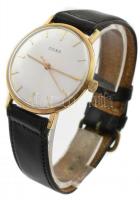 14K arany (Au) Doxa karóra. Jelzett, hátulján gravírozással. Működő, jó állapotban, hibátlan számlap...