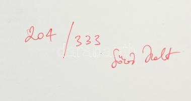 Sőrés Zsolt: Fehhlehhe. Egy oktávval én beszélek. H.n., é.n., Magyar Műhely Kiadó. Számozott (204/33...