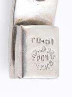 Ezüst(Ag) zománcozott karkötő, jelzett, h: 19 cm, bruttó: 42,62 g