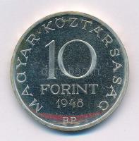 1948. 10Ft Ag "Széchenyi" utánveret T:1- (PP) felületi karc Adamo EM2