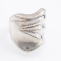 Ezüst(Ag) modern gyűrű, jelzett, méret: 54, bruttó: 10 g