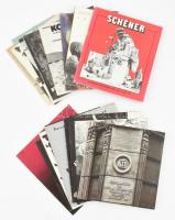 30 db aláírt és dedikált kiállítási katalógus az 1960-70-es évekből. Kemény Judit, Laborcz Ferenc, Pierre Székely, Anna Margit, Kovács Margit, Bolmányi, Kass, nagyrészt Major Máté (1904-1986) Kossuth-díjas magyar építész, egyetemi tanárnak dedikálva.