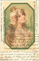 1903 Lady art postcard. Buchsteiner és Fia Műintézete litho (EK)