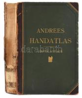 Andrees Allgemeiner Handatlas in 126 Haupt- und 139 Nebenkarten. Bielefeld und Leipzig, 1899, Velhagen&Klasing. Negyedik kiadás. Hiányzó gerincű, aranyozott vászon-kötésben.