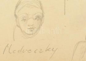 Medveczky jelzéssel: Alakok. Ceruza, farost. 49,5x31,5 cm