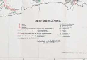 cca 1910 Karte der königl. ungarischen Staatseisenbahnen und der in ihrem Betriebe steheden Lokaleis...