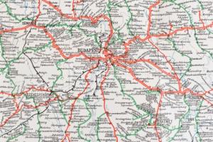 cca 1910 Karte der königl. ungarischen Staatseisenbahnen und der in ihrem Betriebe steheden Lokaleis...