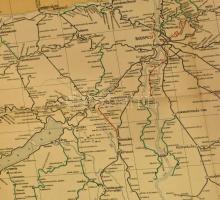 cca 1947 Magyarország vasuti térképe. Carte Ferroviaire de La Hongrie. Ungarn Eisenbahnkarte, 1:500....