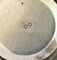 Ezüst(Ag) Gerka ékszeróra, jelzett, működik, kopásnyomokkal, 5,5×4 cm, bruttó: 39,67 g