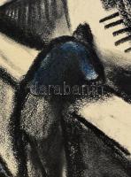 Fónyi Friml Géza (1899-1971): Olasz város, 1937. Szén, kréta, papír. Jelezve balra fent: Friml Géza ...