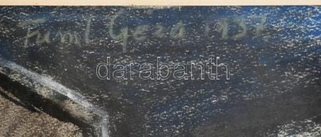 Fónyi Friml Géza (1899-1971): Olasz város, 1937. Szén, kréta, papír. Jelezve balra fent: Friml Géza ...