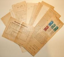 1890-1950 15 db román okmány, csaknem mind okmánybélyeges