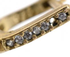 Ezüst(Ag) kövekkel gazdagon kirakott fülbevalópár, jelzett, 3×1,5 cm, bruttó: 16,82 g