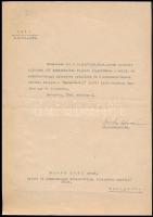 1949 Dobi István (1898-1968) miniszterelnök aláírt kinevezése a Kossuth díj jelölő tanácsába Major Máté (1904-1986) Kossuth-díjas magyar építész részére