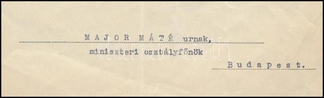 1948 Dinnyés Lajos miniszterelnök aláírt Magyar Köztársasági Érdemrend adományozó oklevele  Major Má...