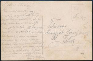 cca 1900 Sörcsapoló vidám piknik körében, fotólap, 9x14 cm