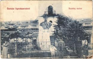 1917 Nyárádszereda, Miercurea Nirajului; Bocskay (Bocskai) szobor. Szabadság nyomda / statue (EB)