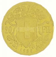 Svájc 1930B 20Fr Au "Helvetia" Bern (6,49g/0.900) T:2 peremen karc Switzerland 1930B 20 Fr...