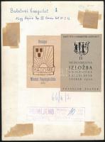 Nagy Árpád: Balatoni hangulat, feliratozott fotó, kiállítási címkékkel, 23×17 cm