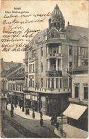 1914 Arad, Báró Bohus palota, Buchsbaum, Bérczi Pál üzlete, Aradi Ipar Népbank, Hungária Biztosító / palace, shops, bank, insurance company (fl)