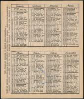 1942 Máriát a kis Jézussal ábrázoló kártyanaptár