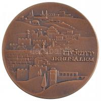Izrael 1981. Knesszet kétoldalas Br emlékérem, peremen sorszám 1153, karton dísztokban (60mm) T:1 Israel 1981. Knesset double-sided Br commemorative medallion, with serial number 1153 on edge, in cardboard case (60mm) C:UNC