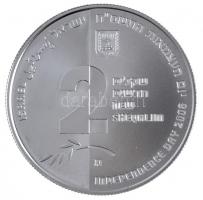 Izrael 2008. 2NS Ag "Izrael függetlenségének 60. évfordulója" tanúsítvánnyal, dísztokban T...